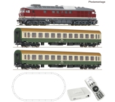 Roco 5110019 - H0 - Digital Start Set Personenzug Diesellok BR 132 mit GEOLINE, DR, Ep. V - mit Multimaus